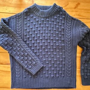Girl’s Vineyard Vines Blue Cable Knit Sweater